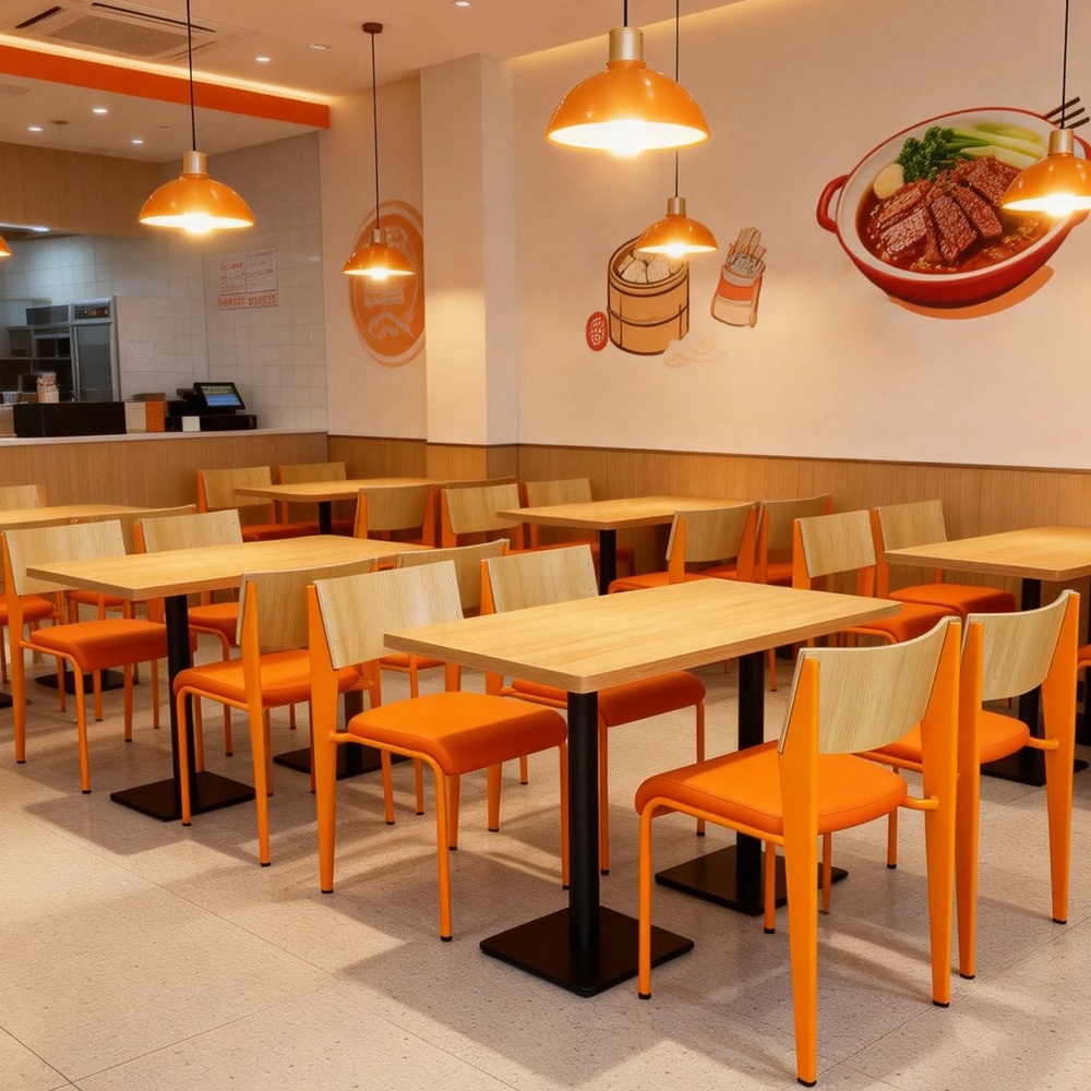 restaurant dining chair and restaurant table